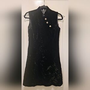 Little Black Dress Women's 60s Velvet Mini Cocktail